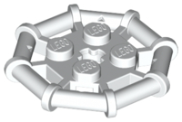Plate Special 2 x 2 with Bar Frame Octagonal in White