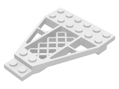 Wedge Plate 8 x 6 x 2/3 with Grille in White