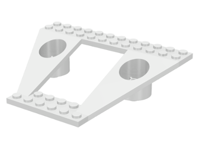 Wing Plate Bi-level 12 x 9 (Exploriens) in White