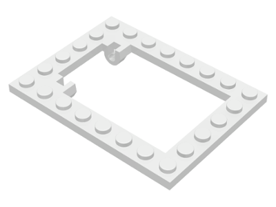 Plate Special 6 x 8 Trap Door Frame Horizontal in White