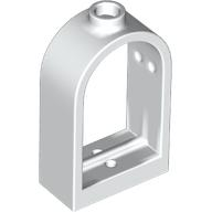 Window 1 x 2 x 2 2/3 with Rounded Top in White