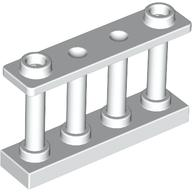 Fence Spindled 1 x 4 x 2 [2 Top Studs] in White
