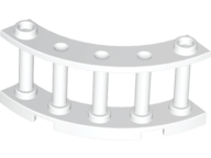 Fence Spindled 4 x 4 x 2 Quarter Round with 2 Studs in White