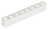 Brick 1 x 8 in White