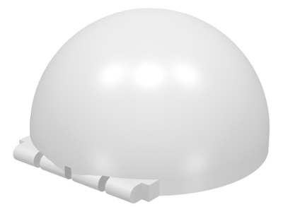 Windscreen 6 x 6 x 3 Canopy Half Sphere with Hinge [Plain] in White