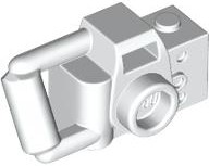 Equipment Camera Handheld with Central Viewfinder in White