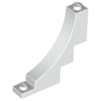 Brick Curved 1 x 5 x 4 Inverted in White