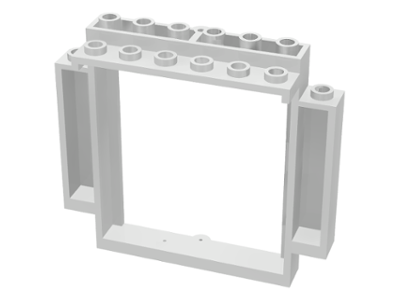 Door Frame 2 x 8 x 6 Swivel with Bottom Notches in White
