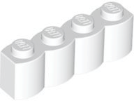 Brick Special 1 x 4 Palisade [aka Log] in White