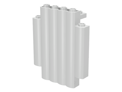 Panel 2 x 6 x 6 Log Wall [Palisade] in White