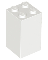Brick 2 x 2 x 3 in White