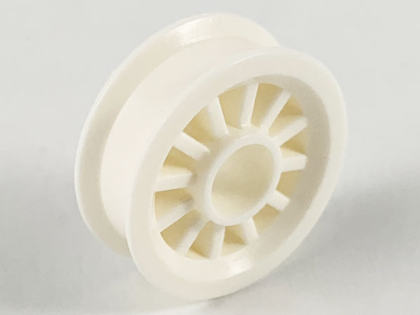Wheel Spoked 2 x 2 with Pin Hole in White