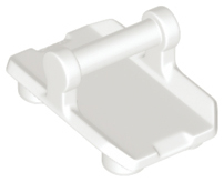 Plate Special / Shield Rectangular with 4 Studs, Handle in White