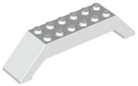 Brick Sloped 45° 10 x 2 x 2 Double in White