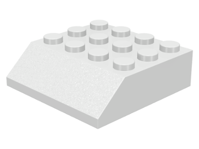 Brick Sloped 45° 4 x 4 in White