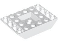 Brick Sloped Inverted 45° 6 x 4 Double with Recessed Center in White