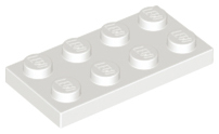 Plate 2 x 4 in White