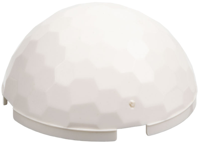 Dome Hemisphere 4 x 4 Multifaceted in White