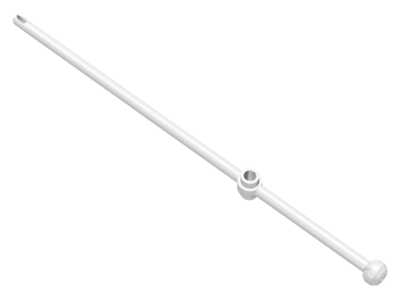 Bar 16L with Open Stud, Towball, and Slit [aka Windsurfer Mast] in White