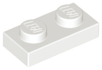 Plate 1 x 2 in White