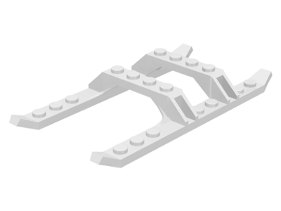 Helicopter Skid Rails 12 x 6 in White