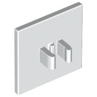 Road Sign Clip-on 2 x 2 Square in White