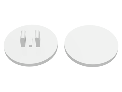 Road Sign Clip-on 2 x 2 Round in White