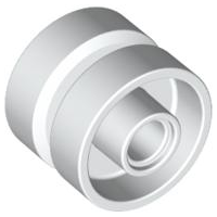 Wheel 18 x 14 with Tread Small Hub in White