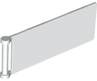 Flag 7 x 3 with Rod in White