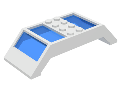 Window 4 x 10 x 2 Roof Slope Double, Complete Assembly, Trans-Dark Blue Glass in White
