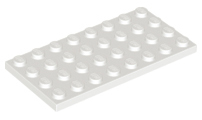 Plate 4 x 8 in White