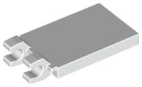 Tile Special 2 x 3 with 2 Clips [Angled Clips] in White