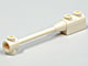 Bar 1 x 8 with Brick 1 x 2 Curved Top End (Axle Holder Inside Small End) in White