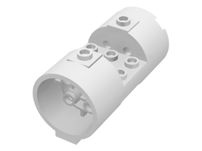 Cylinder 3 x 6 x 2 2/3 Horizontal Hollow Studs in White