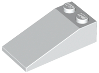 Brick Sloped 18° 4 x 2 in White