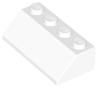 Brick Sloped 45° 2 x 4 in White