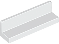 Panel 1 x 4 x 1 with Rounded Corners [Thin Wall] in White