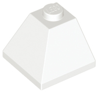 Brick Sloped 45° 2 x 2 Double Convex in White