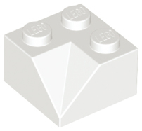 Brick Sloped 45° 2 x 2 Double Concave in White