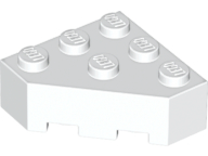 Brick Wedged 3 x 3 Cut Corner in White