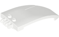 Windscreen 8 x 4 x 2 Curved Taper with Locking Dual 2 Fingers in White