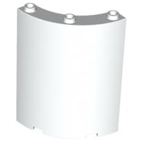 Panel 4 x 4 x 6 Quarter Cylinder in White