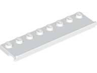 Plate Special 2 x 8 with Door Rail in White