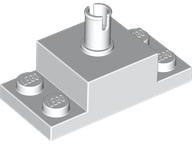 Brick Special 2 x 4, with 2 x 2 Brick with Top Pin and 1 x 2 Side Plates in White