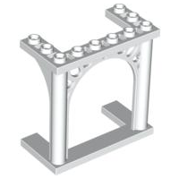 Brick Arch 3 x 6 x 5 Ornamented in White