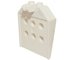 Hinge Panel 1 x 4 x 3 2/3 with 6 holes, 2 studs on top, Locking 2 Fingers in White