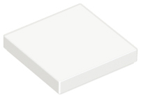 Tile 2 x 2 with Groove in White