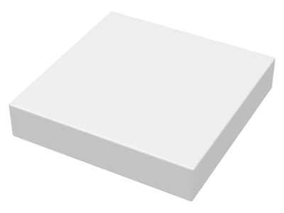 Tile 2 x 2 without Groove in White