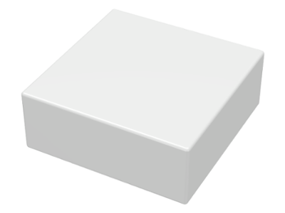 Tile 1 x 1 without Groove in White