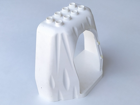 Duplo Rock Cave with Door Opening in White